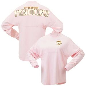Women's Pittsburgh Penguins Fanatics Pink Spirit Jersey Long Slv Pink shirt NWT